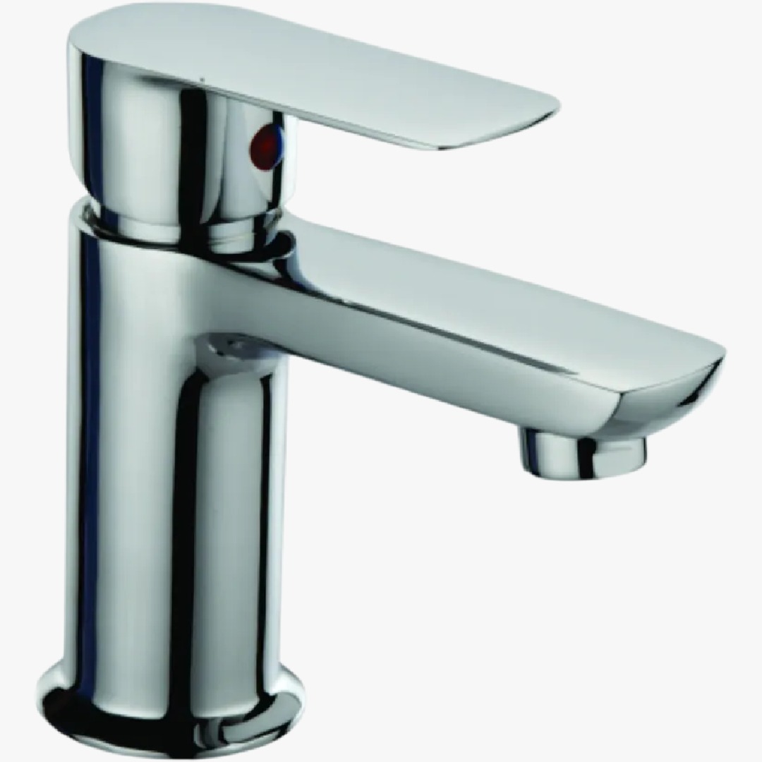 High-quality ceramic cartridge basin mixer for stylish washbasins.